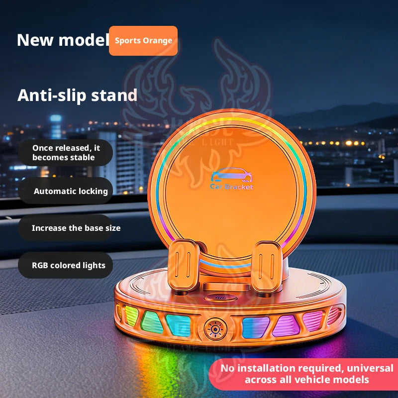 Car Phone Holder Wireless Charging Dashboard Auto Phone Support 360 Degree Rotatable for Home Office Desk Phone Holder CM World
