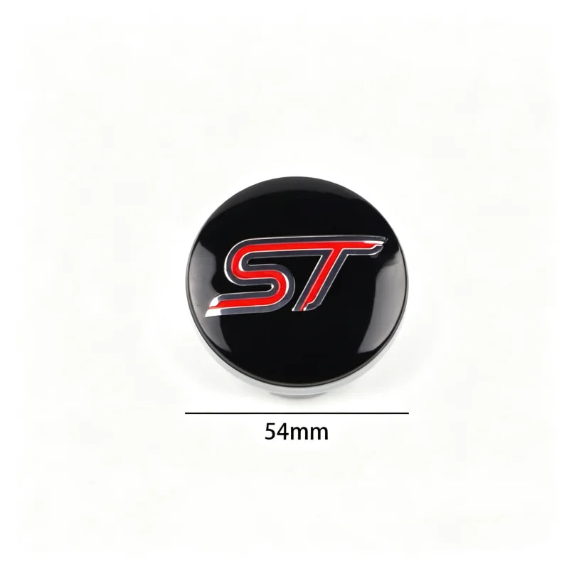 4 Pack Car Wheel Center Hub Cap Rim Cover 54mm ST Line for Ford Focus Mondeo Mustang Fiesta Kuga MK2 Everest Escape Accessories
