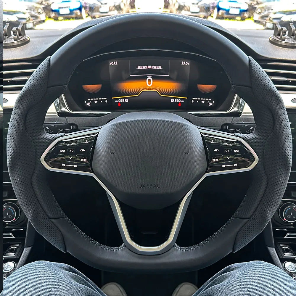 Non-Slip Car Steering Wheel Cover Carbon Fiber Booster Cover Auto Interior Accessories For BMW F10 G30 E92 G20 E46 E90 X3 X5 E53 CM World