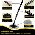 New Car Wash Mop Cleaning Brush Telescoping Long Handle Cleaning Mop Retractable Bent Bar Car Wash Brush Car Cleaning Tools CM World