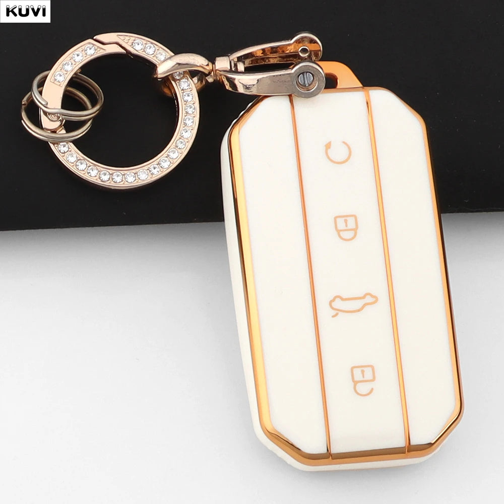 Fashion TPU Car Key Case Cover Shell For Chery Jaecoo J7 J5 7 5 Protection Bag Holder Keychain Keyless Auto Accessories