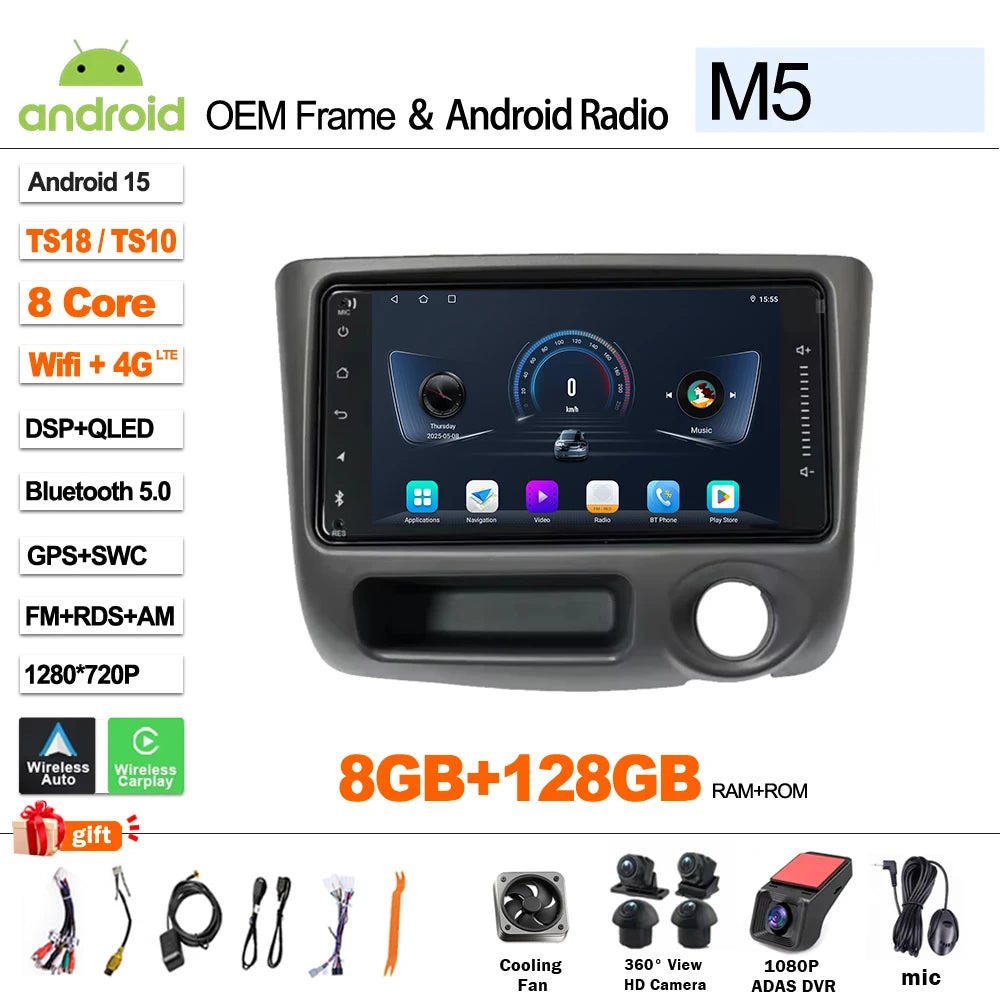 For Toyota Vitz XP10 Yaris Platz Echo 1999 2000 2001 - 2005 Android 15  Multimedia Video Player  Carplay Touch Screen RDS 8 Core CM World