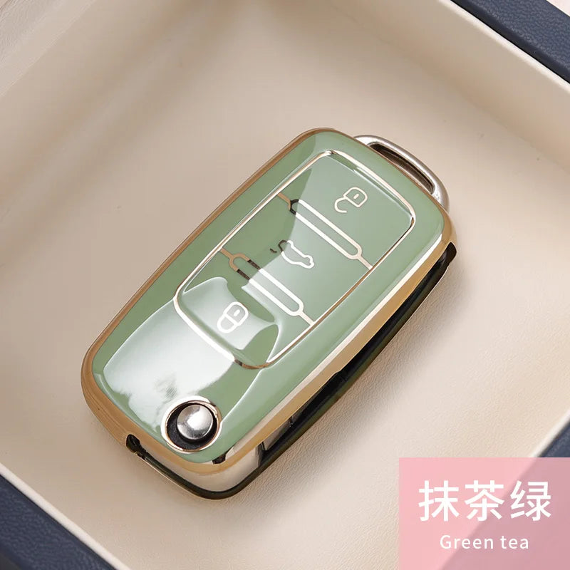 New TPU Car Key Case Cover Protect Shell Bag For VW Volkswagen Polo Tiguan Passat Golf Jetta Beetle Lavida Skoda Octavia A5 CM World