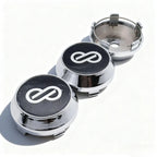 4pcs JDM Black Silver ENKEI Logo Emblem Car Wheel Center Caps OD 60MM 56MM Wheels Hub High Cap Rim Hubcaps Cover Car Accessories