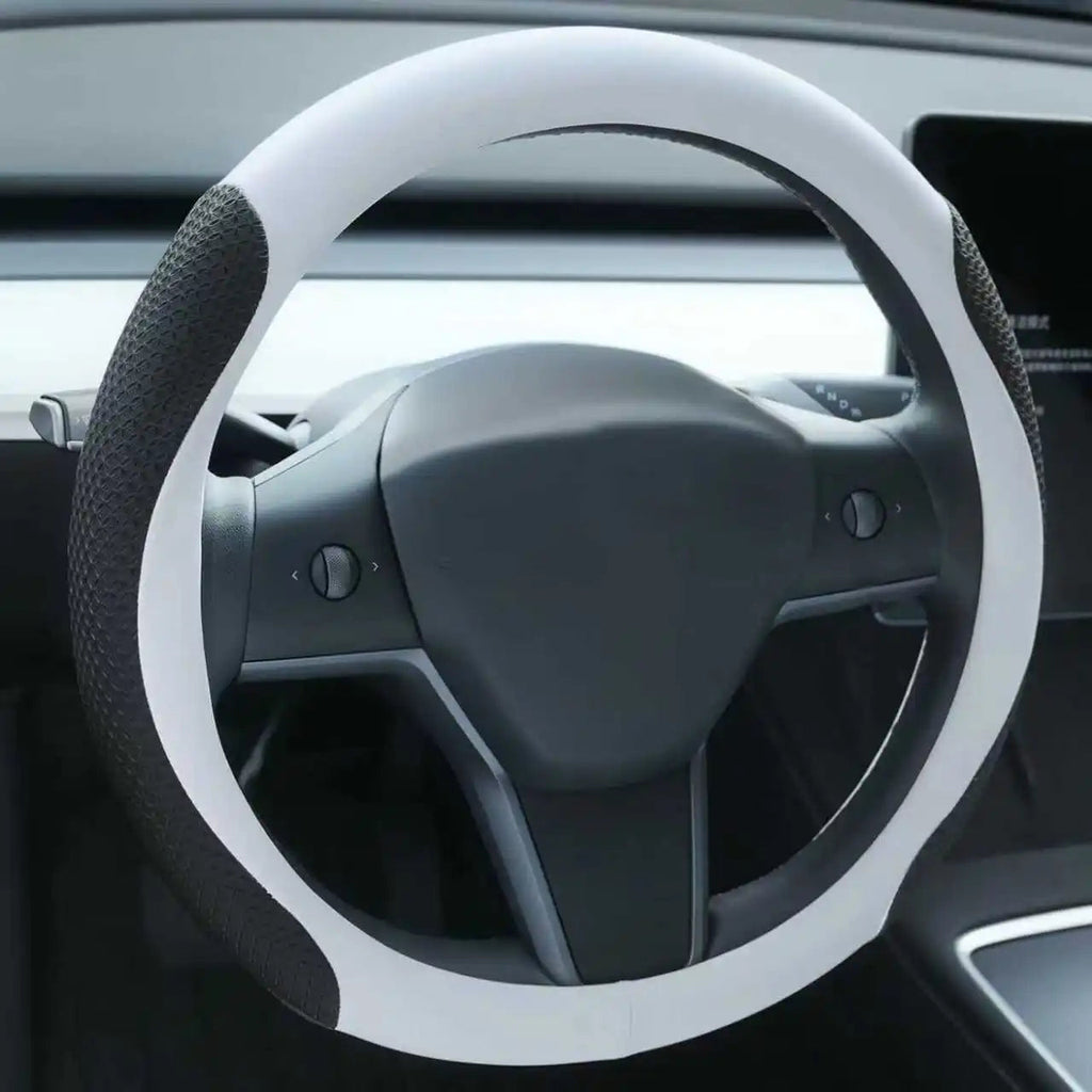 Steering Wheel Cover for Tesla Model 3 2026 Model Y 2026 Steering Wheel Protector Leather Non-Slip Breathable 3mm Utra-thin CM World