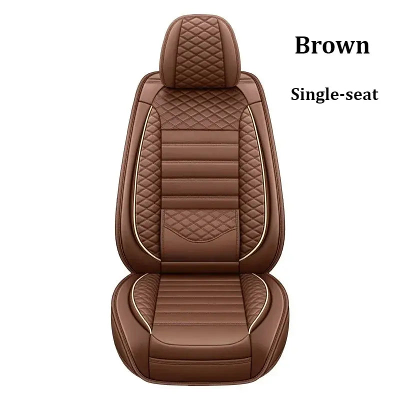 Luxurious PU leather car seat cover, 3D wing & fixed lumbar support - Soft, comfortable and durable, suitable for most Car CM World