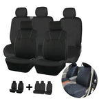 AUTOKING Black Universal Seat Covers For Car 2+1 Type Split Car Seat Cover High Quality Polyester With Airbag  Compatible CM World