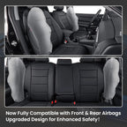 EKR Custom Fit Car Seat Covers Leather Full Set For Honda CRV 2023 2024 2025 2026 LX/EX/ EX-L/Sport/Sport Touring Waterproof Leather Cushion Seat Protective Cover