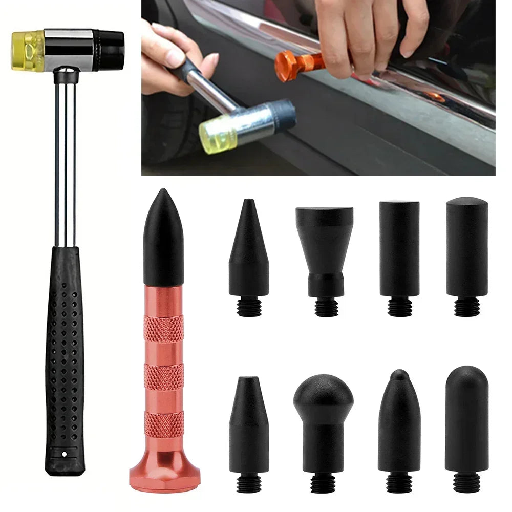 Car Body Dent Removal Crowbar Kit Auto Hail Dent Disassembly Repair Hooks Push Rods Tools for Automotive Workshop