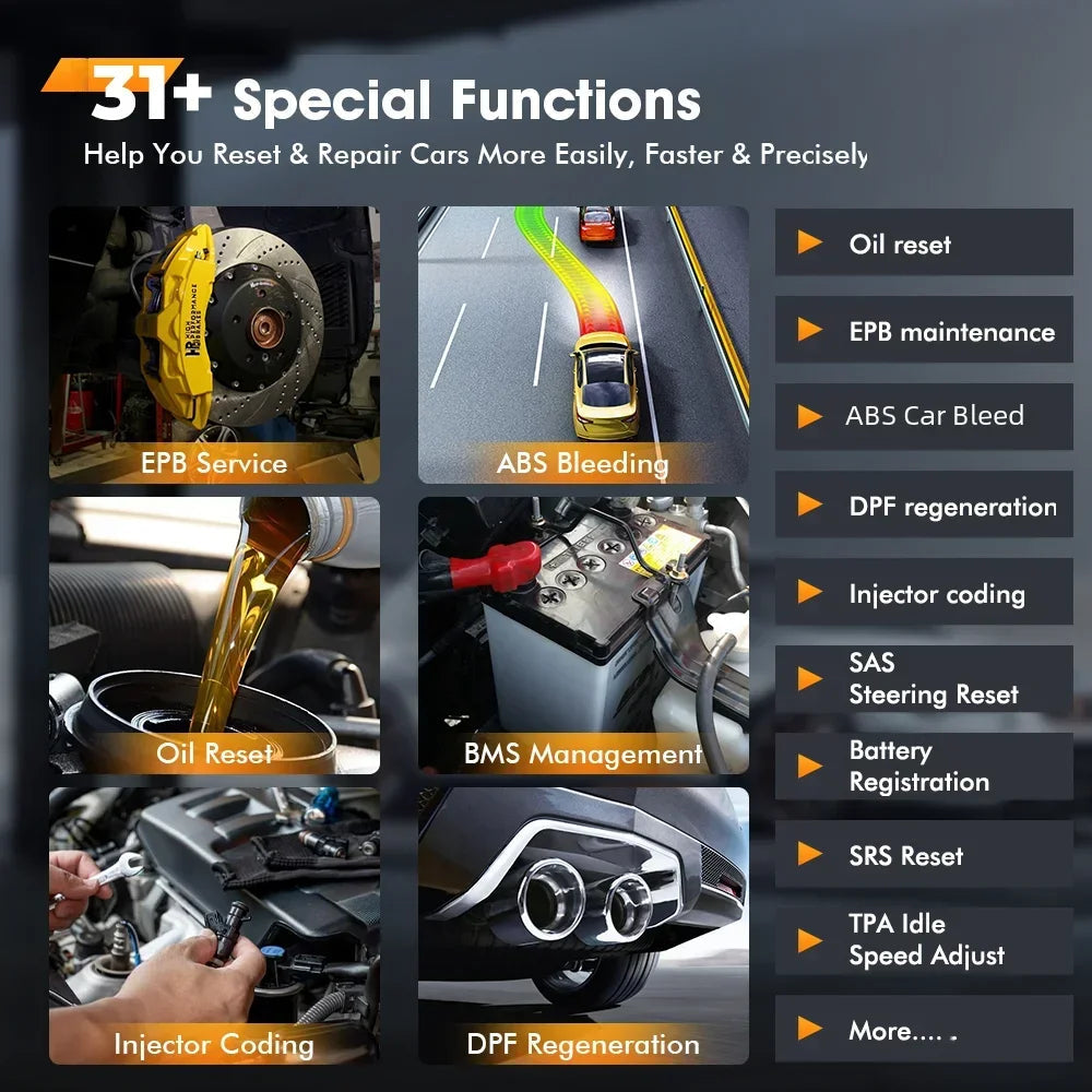 CAN FD DOIP Bidirectional Auto VIN OBD2 Automotive Scanner FOXWELL NT809BT Bluetooth 30 Plus Resets Car Diagnostic Tools Car Mobile World