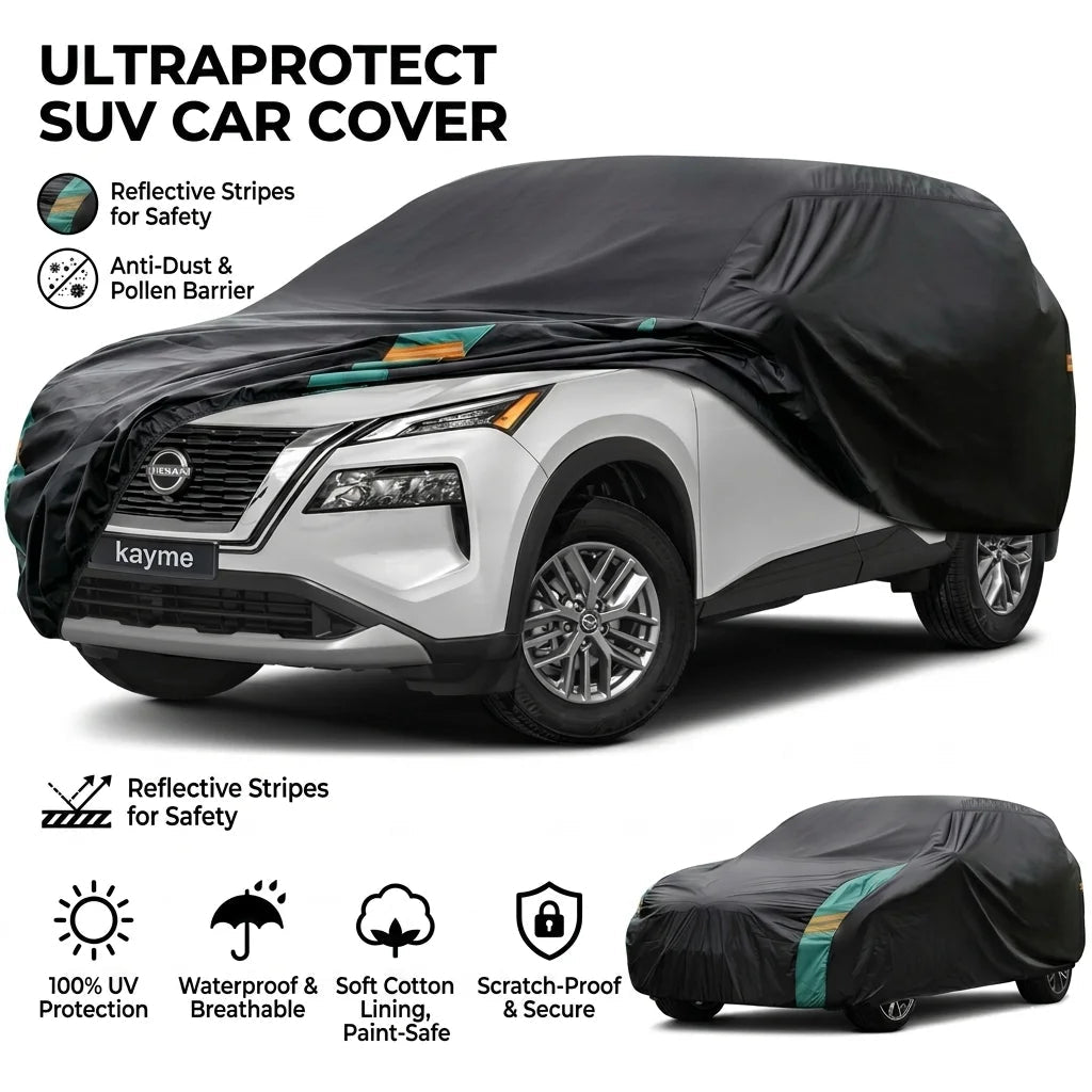 Waterproof UV Car Cover 190T Outdoor Sun Dust Night protection with reflective strips Cover Fit for Telsa Kayme Car Accessories Car Mobile World
