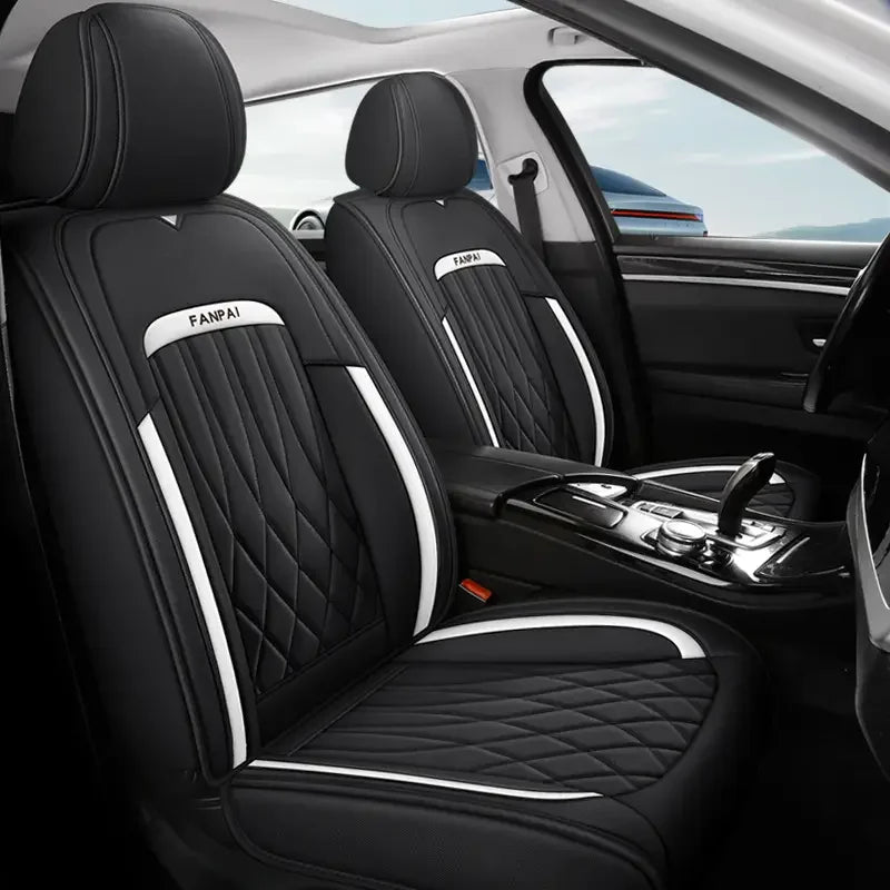 5-Seat Car Seat Cover Full Coverage Car Seat Cushion All-Season Faux  Car Seat Protector Auto Accessories CM World