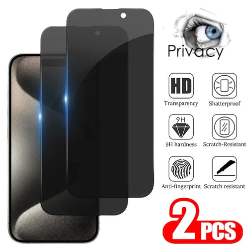 2PCS Privacy Tempered Glass For iPhone 17 16 Pro Max 16Pro 16Plus Anti Spy Screen Protector For iPhone 16/15/14/13/12/11 Glass Car Mobile World