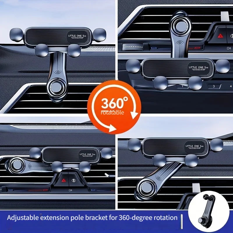 Cellphone Mount Phone Holder Gravity Foldable, 360 ° Rotating Extension Rod, Fits All Cars Vent CM World