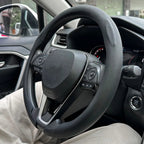 Steering Size 36-38cm Universal Non-slip Round Breathable leather Car Steering Wheel Cover Protector Suitable Auto Accessories CM World