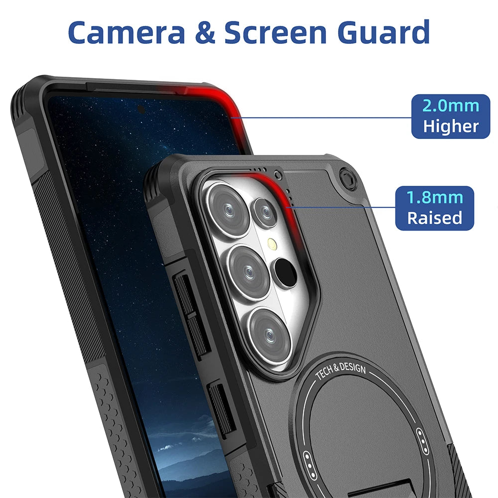 Back Cover Case for Samsung Galaxy A57 S26 Ultra S25 FE S24 Plus S 26 25 A17 A37 5G A56 A36 A16 A26 Wireless Charge Armor Cover Car Mobile World