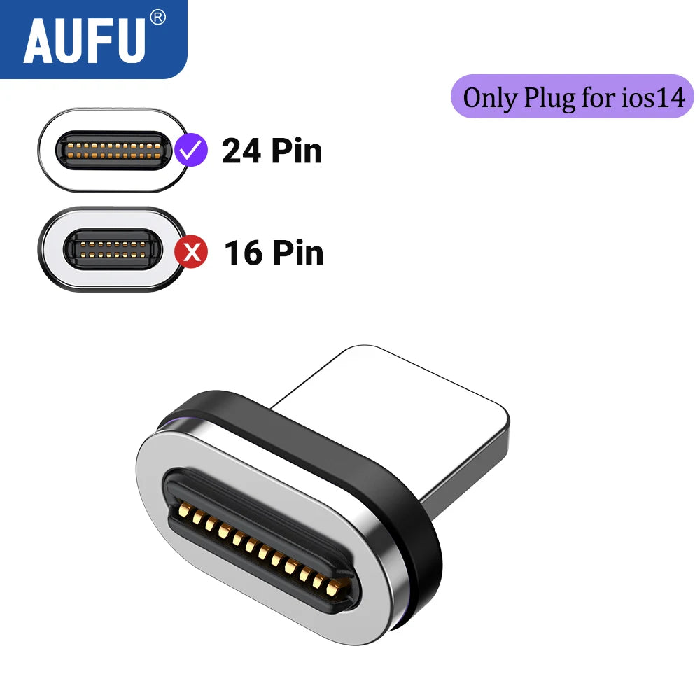 AUFU 240W Magnetic USB C Adapter Fast Charging Type C to USB C USB4 Connector 40Gbps 8K60Hz for Thunderbolt 4 3 iPhone16 Macbook