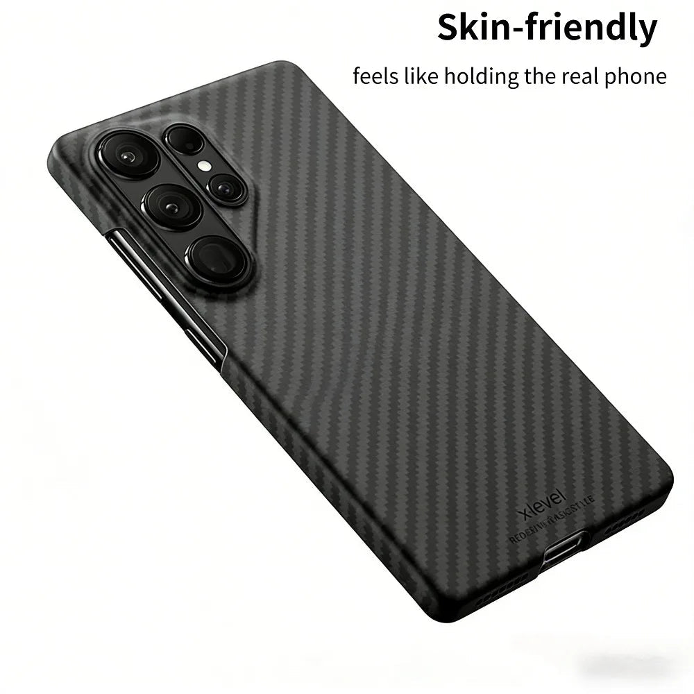 Ultra-thin Carbon Fiber Texture Pattern For Magsafe Case For Samsung S26 Ultra S25/24 Plus Premium Business Anti-fall Hard Cover