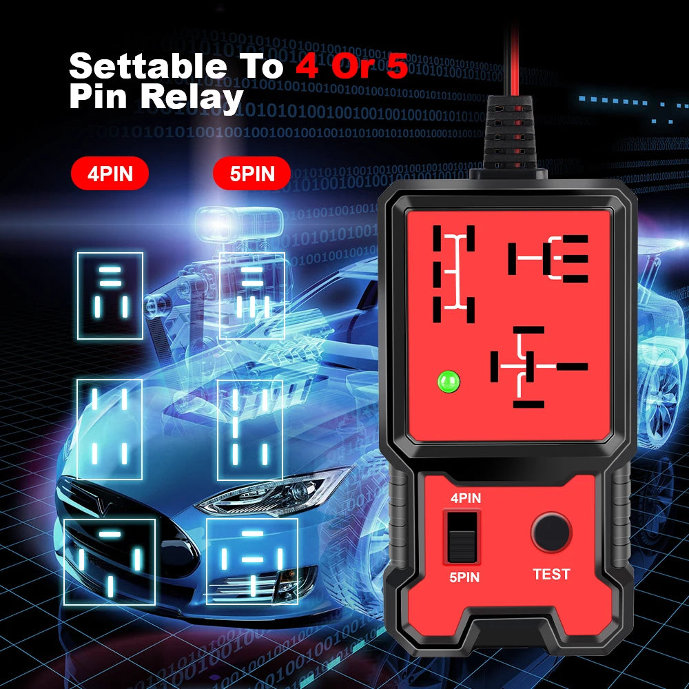 LED Indicator Light Car Battery Checker Electronic Test Car Relay Tester Diagnostic Tools Automotive Accessories Universal 12V CM World