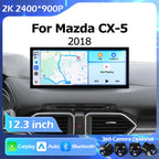 Android OS Bluetooth 12.3 inch For Mazda CX-5 2018 Car Radio Multimedia Video Player Navigation GPS Auto Carplay WIFI 2400*900P