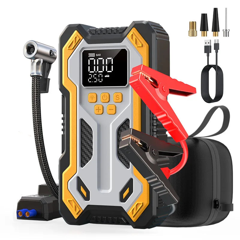 7000A Jump Starter with Air Compressor Portable Car Battery Booster (9.0 Gas/6.5L Diesel) with 160PSI Auto-Shutoff Tire Inflator