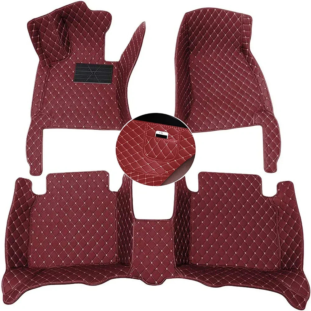 Custom Car Floor Mats For Skoda Fabia Auto leather waterproof Carpets Foot Coche Accessorie floor liner