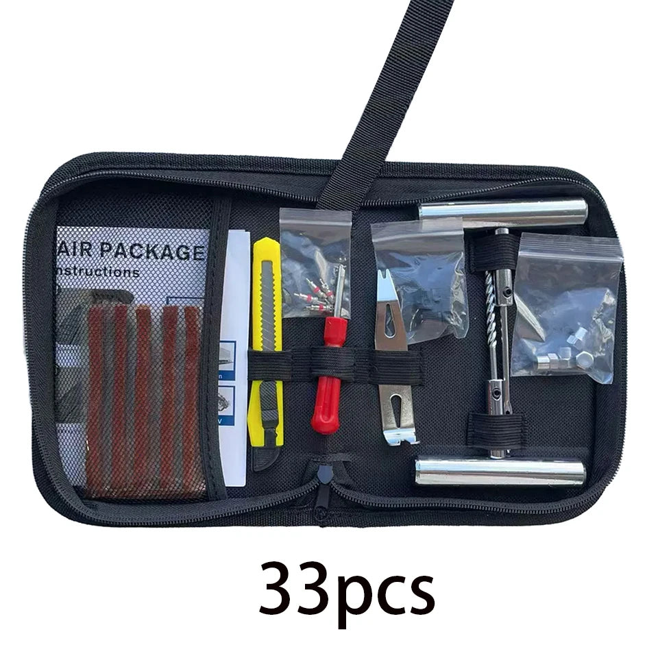 Tyre Repair Kit 45PCS Motorcycle Car Accessories Studding Tool Set Puncture Pug Set Car Tire Repair Tool  Auto Bike Tire Repair CM World