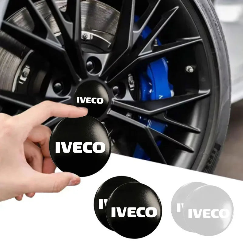 Car Wheel Center Cap with logo Car Wheel Center Caps Stickers Badges For Iveco Daily IV V VI Van EcoDaily Accessories waterproof CM World