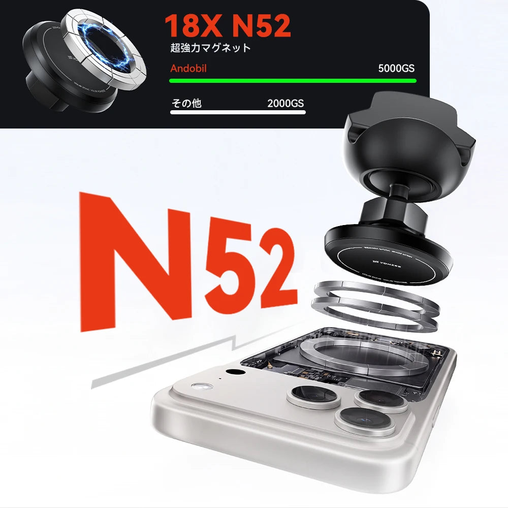 YZ for Tesla Model Y Model 3 Highland Juniper N52 Strong Magnetic LHD RHD Car Phone Holder Anti-Shake Air Vent Mount Stand Car Holder magsafe  for all cell iphone 17 16 15 car stand accessory-Navigation Watch video