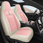 Front Row Double Seat, Luxurious Nappa Leather Full-Cover Integrated Car Seat Cover, Universal Fit, Delicate Texture, Not Easy to Wrinkle or Deform, Comfortable, Breathable, and Wear-Resistant, Suitable for All Seasons, Ergon Car Mobile World