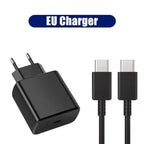 PD 45W 5A Super Fast Charger for Samsung S21 S22 S23 S24 Plus Note20 Ultra A34 A53 A54 A55 A71 A73 USB-C Quick Charging Cable 2m Car Mobile World