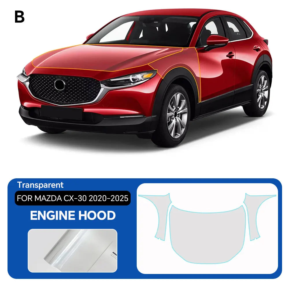 For Mazda CX-30 2020-2025 Clear Paint Protection Vinyl Film Precut Full Car Anti-Scratch UV Protection Invisible Car Wrap Film Car Mobile World