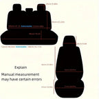 Comfort Edition 5-Seater PU Leather Seat Covers - 2 Headrests Included, Wear-Resistant, Easy to Clean, Full Car Interior Refresh CM World