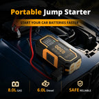 Power Bank 6500A 14V Car Battery Jumper Starter Booster Powerful Car Jump Starter Portable Charger Petrol Diesel Auto Starting Device Booster Emergency Starter Portable Power Generator Car Accessories Automotive Tools for 6.0