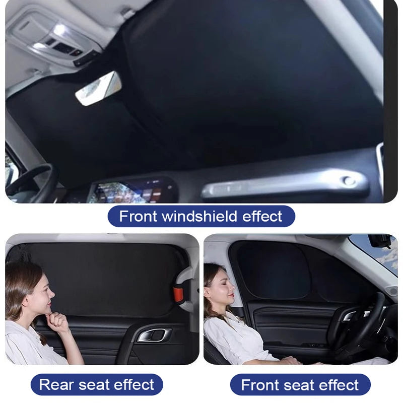 Car Sunshade For Jeep Renegade BU 2015-2024 Heat Insulation Shade Sun Protection Anti-UV Sunshade Privacy Black Auto Accessories