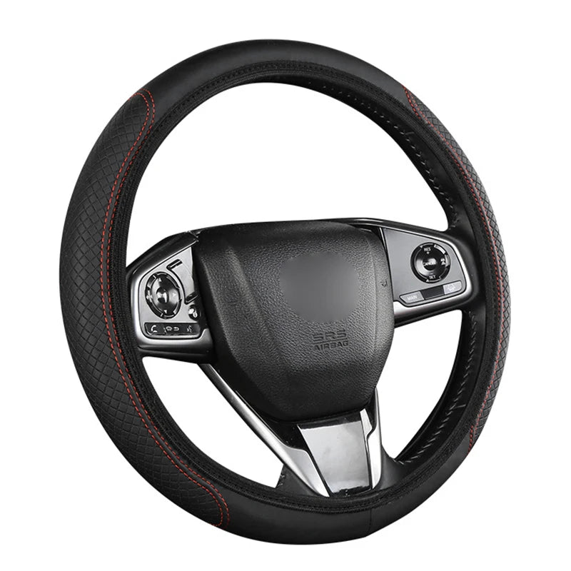 Universal Car Steering Wheel Cover Microfiber Leather Protection Cover Anti Slip Breathable for 37-39cm Steering Wheel Protector CM World
