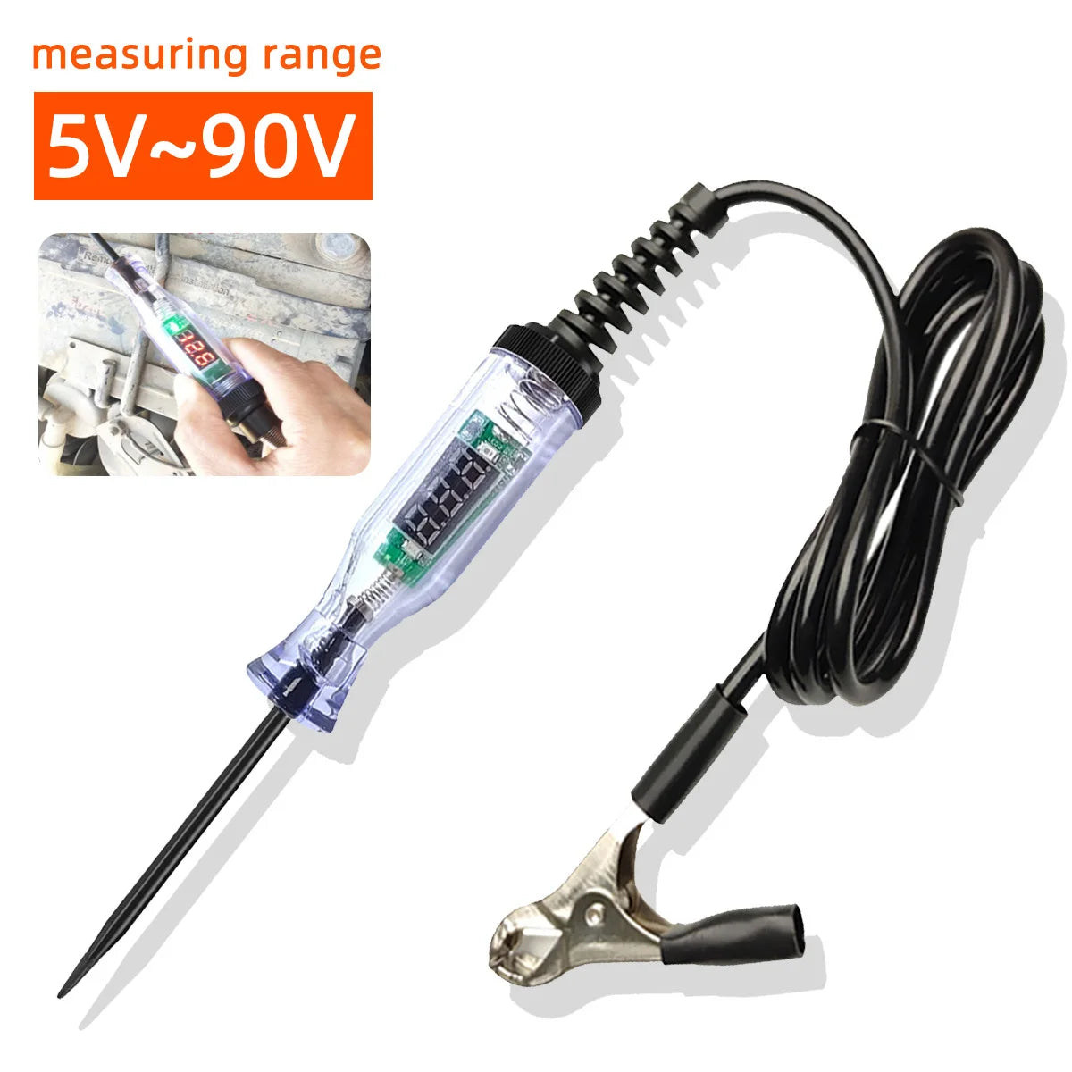 Digital voltage circuit tester 5V-90V test pen automotive circuit detection diagnostic repair tool CM World