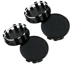 4Pcs Universal Wheel Center Caps Outer 54MM Dust-proof Rim Hub Caps Silver/Black ABS Wheel Badge Covers Wheels Tires Parts
