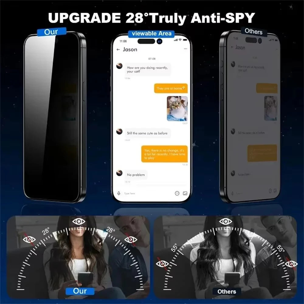 1-5PCS Privacy Full Screen Protector For Samsung A57 A56 A55 A37 A17 A16 A36 S25 S24 S26 Ultra Anti Spy Easy Installation Glass