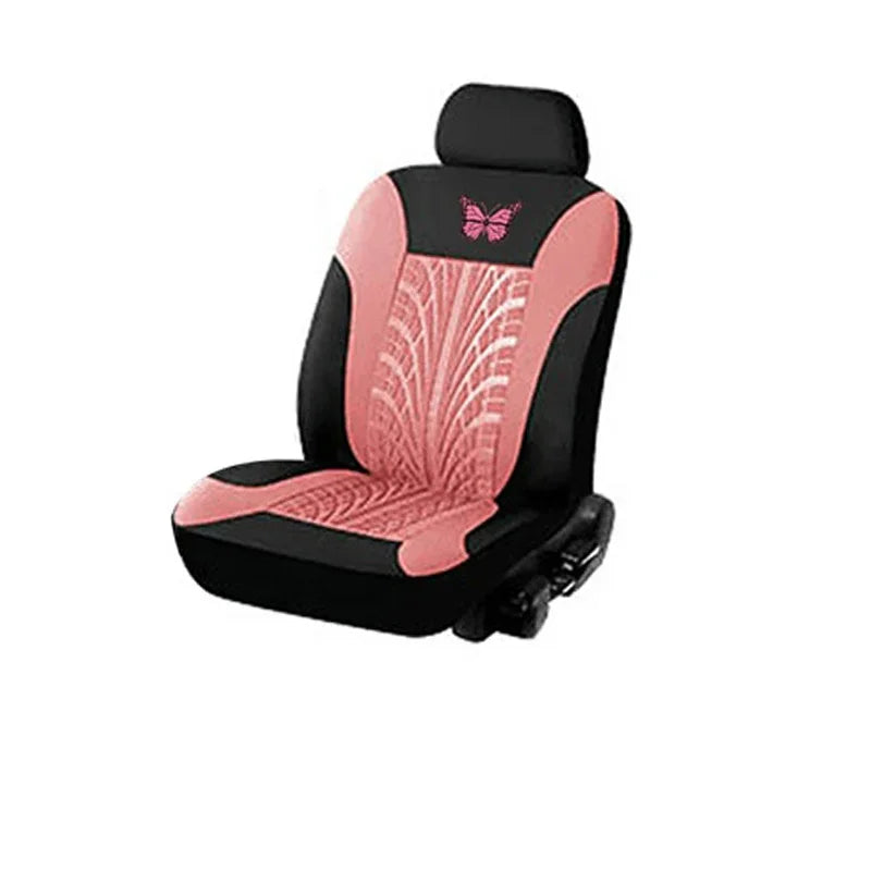Car Seat Cover Full Set, Universal Butterfly Pattern Embroidery Auto Seat Cover Set CM World
