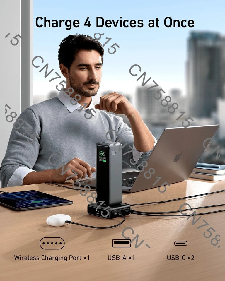For Fast Charging Of  Prime Power Bank, With 4 Laptop Ports And Compatibility With MacBook，For Anker 100W Charging Base Is Used