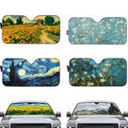 Artist V-Vincent van Gogh Sun Visor Car Windshield Sun Shade UV Protection Foldable Heat Insulation Universal Auto Cover