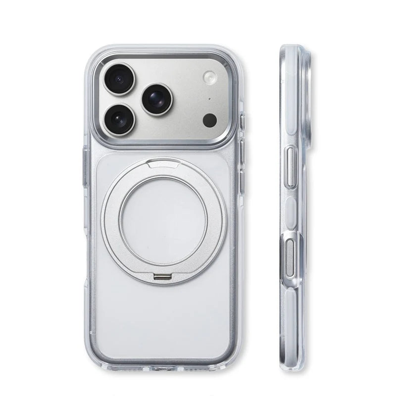 360° Magnetic Stand Case Cover for iPhone 17pro 17 17Pro Max Clear Shockproof for Magsafe Rotatable Magnet Kickstand Phone Case Car Mobile World
