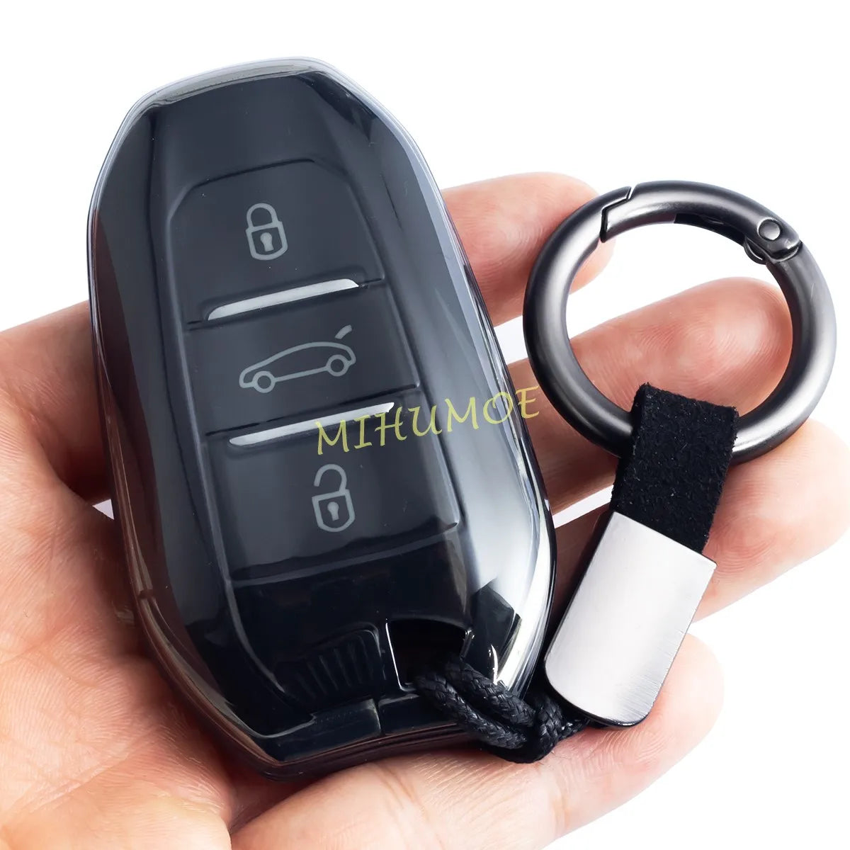 For Peugeot 208 308 508 2008 3008 5008 Key Case Cover Fob Keychain Black TPU For DS 3 7 9 For Citroen C3/C5 Aircross C4 Picasso CM World