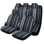Car Seat Cover Front Set rear Seat covers Washable Breathable Striped Woven Cloth Covers CM World