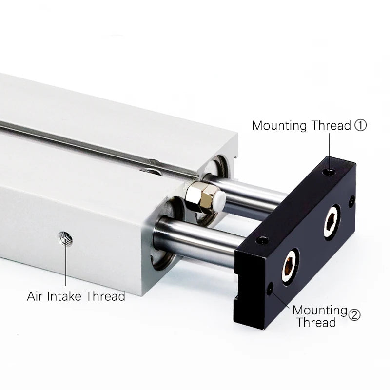 Pneuamtic Double Rod Pneumatic Piston Air Cylinder TN10x300 16x200 20x400 Long Stroke 200mm To 500mm
