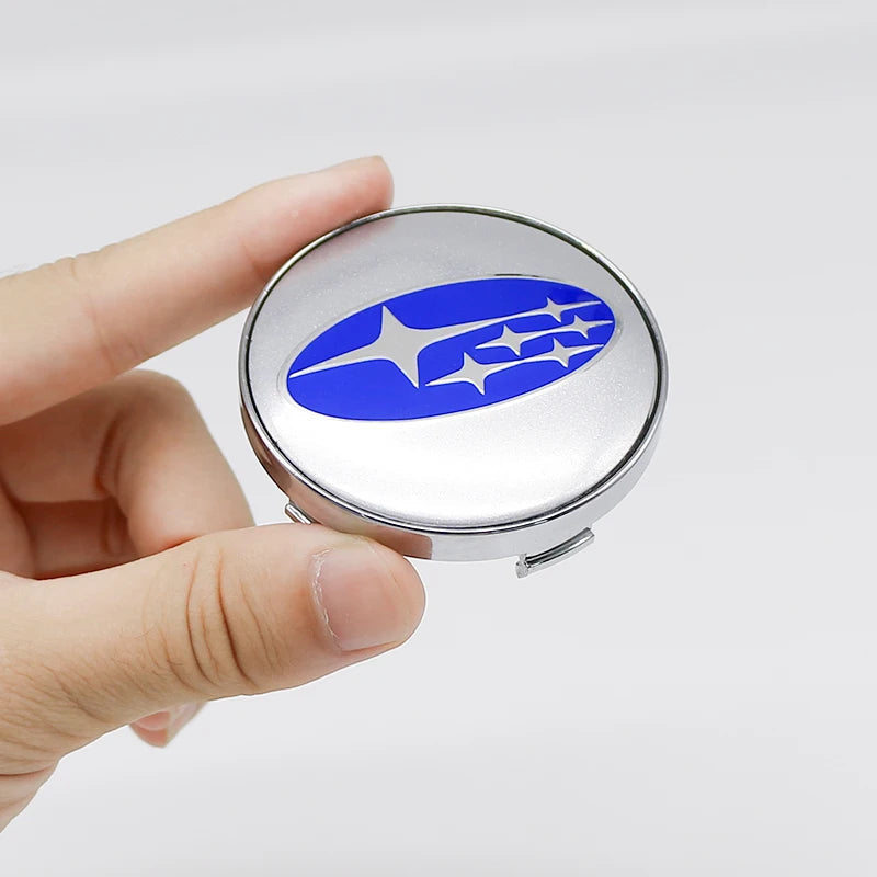 4Pcs 56MM Car Wheel Center Emblem Sticker 60mm Hub Cover Badge for Subaru Outback Legacy Forester Impreza Tribeca WRX DRL XV STI CM World