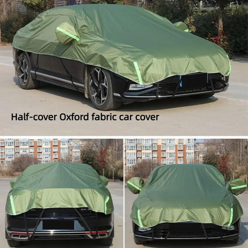 Car clothing Oxford cloth car cover sunshade, sun protection and heat insulation half cover snow cover