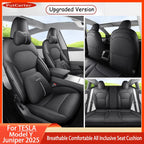 For Tesla ModelYJuniper 2025 Full Set Seat Covers Leather pad breathable and sweat proof all season seat cover Cushion Protector CM World