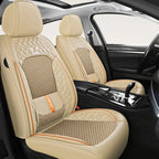 5-seat  car seat cover, new nappa leather ice silk fixed lumbar support, four-season universal, suitable for most cars CM World